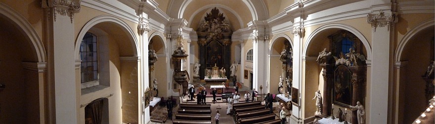 Panoramatická fotka v kostele sv. Anny Holešov