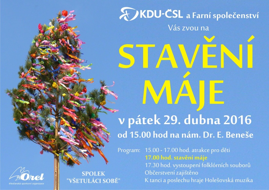 29. dubna 2016 – Náměstí Dr. E. Beneše – Stavění máje (14,6 °C)