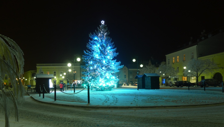 2. leden 2017 – vánoční strom na náměstí dr. Edvarda Beneše (-4,5 °C)