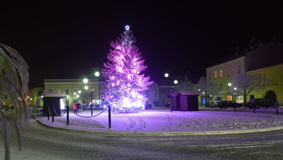 2. leden 2017 – vánoční strom na náměstí dr. Edvarda Beneše (-4,5 °C)
