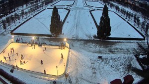13. ledna 2017 - kluziště v zámecké zahradě